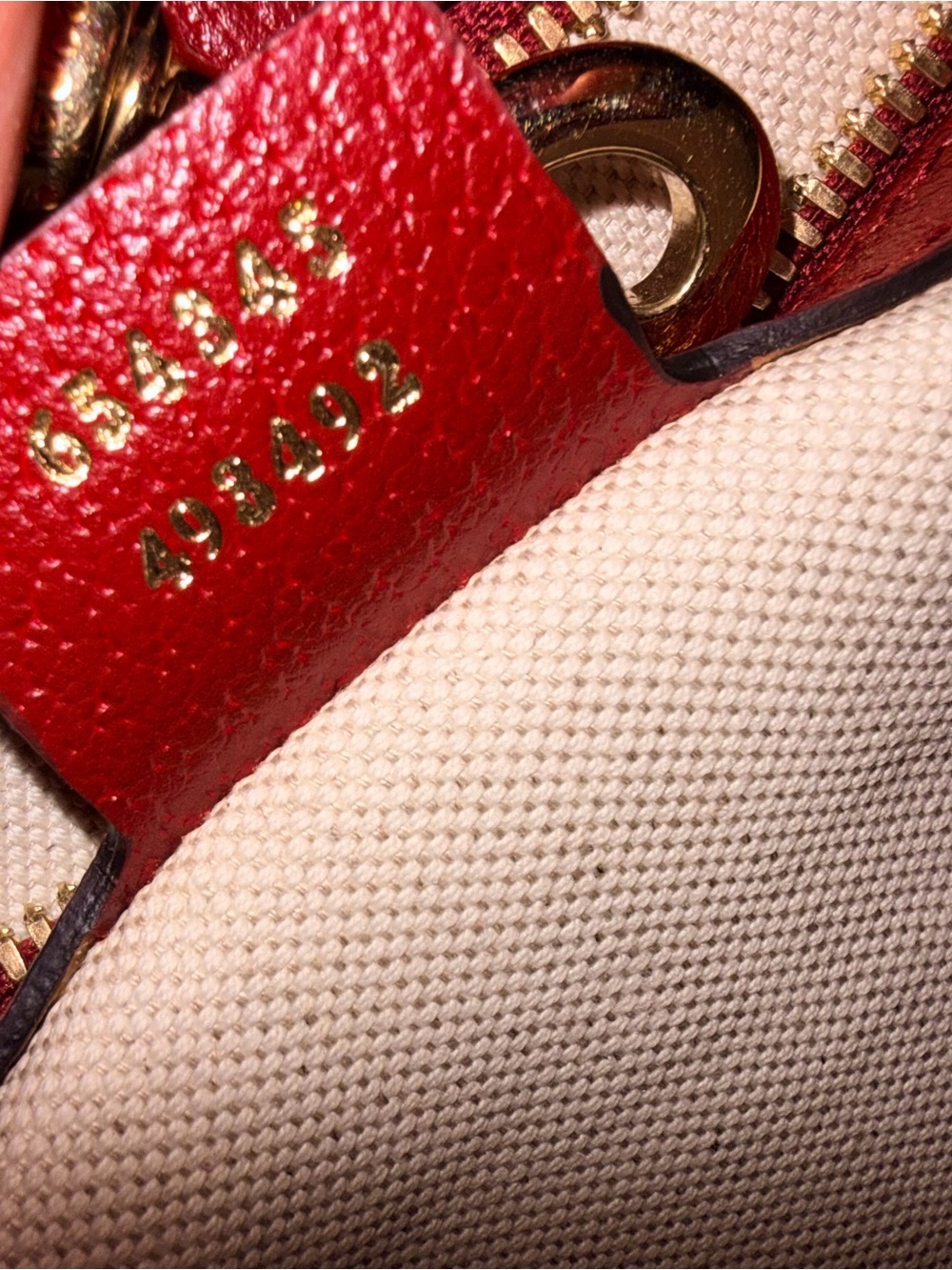 GuccixDORAEMON Vintage Mini GG Supreme Monogram Medium Tote Bag Beige Cherry Red - Picture 15 of 16